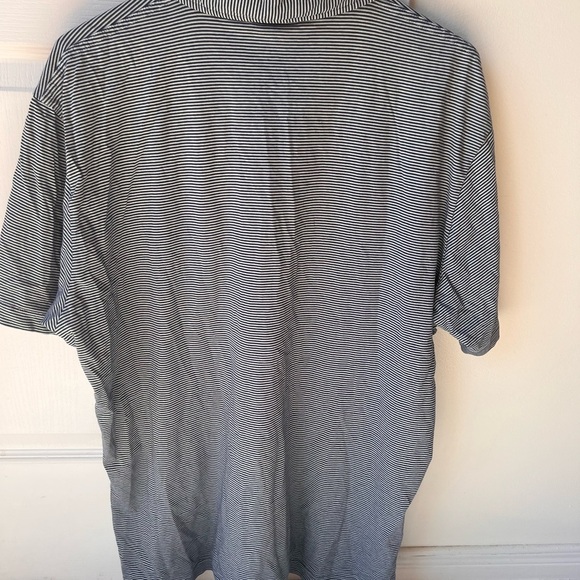 Patagonia Polo Shirt Organic Cotton Navy White Stripes Size: L - Picture 4 of 5